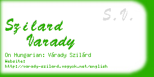 szilard varady business card