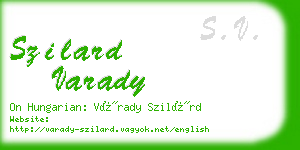 szilard varady business card